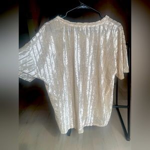Womens White Velvet Express Matching Pajama Set Size L